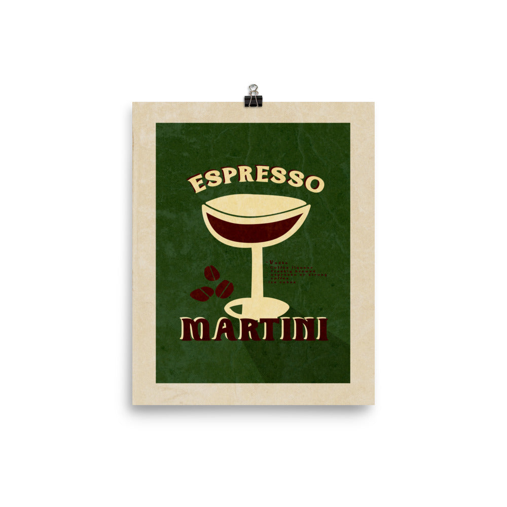 Espresso Martini Cocktail Poster Print