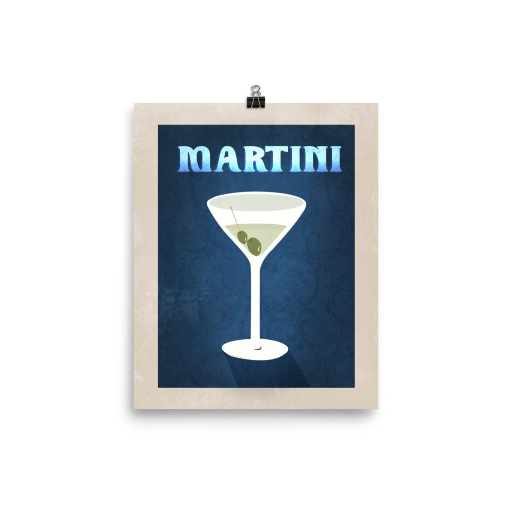 Martini Cocktail Poster Print