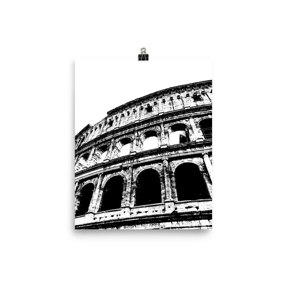 Rome Colosseum Mono Framed Print