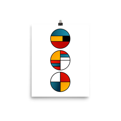 Bauhaus Concentric Framed Print