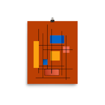 Bauhaus Brown Framed Print
