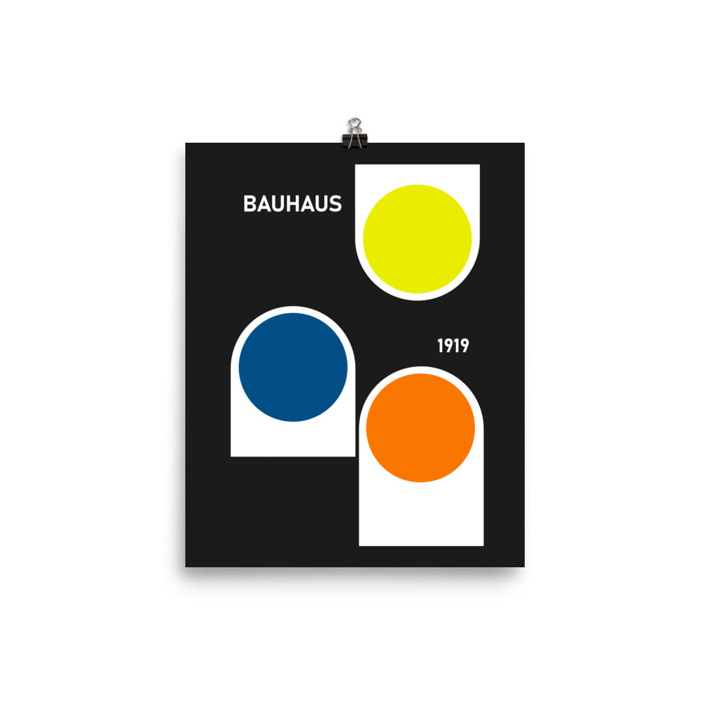 Bauhaus Retro Mono Framed Print