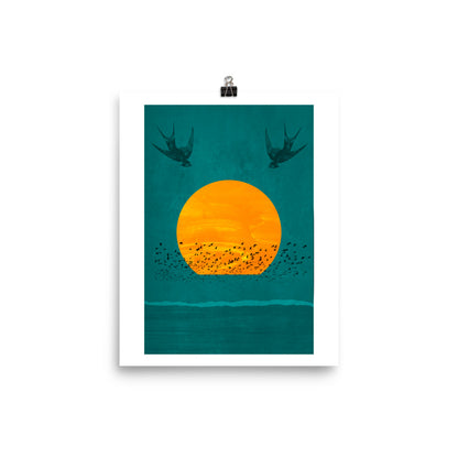 Birds Of The Sun Boho Framed Print