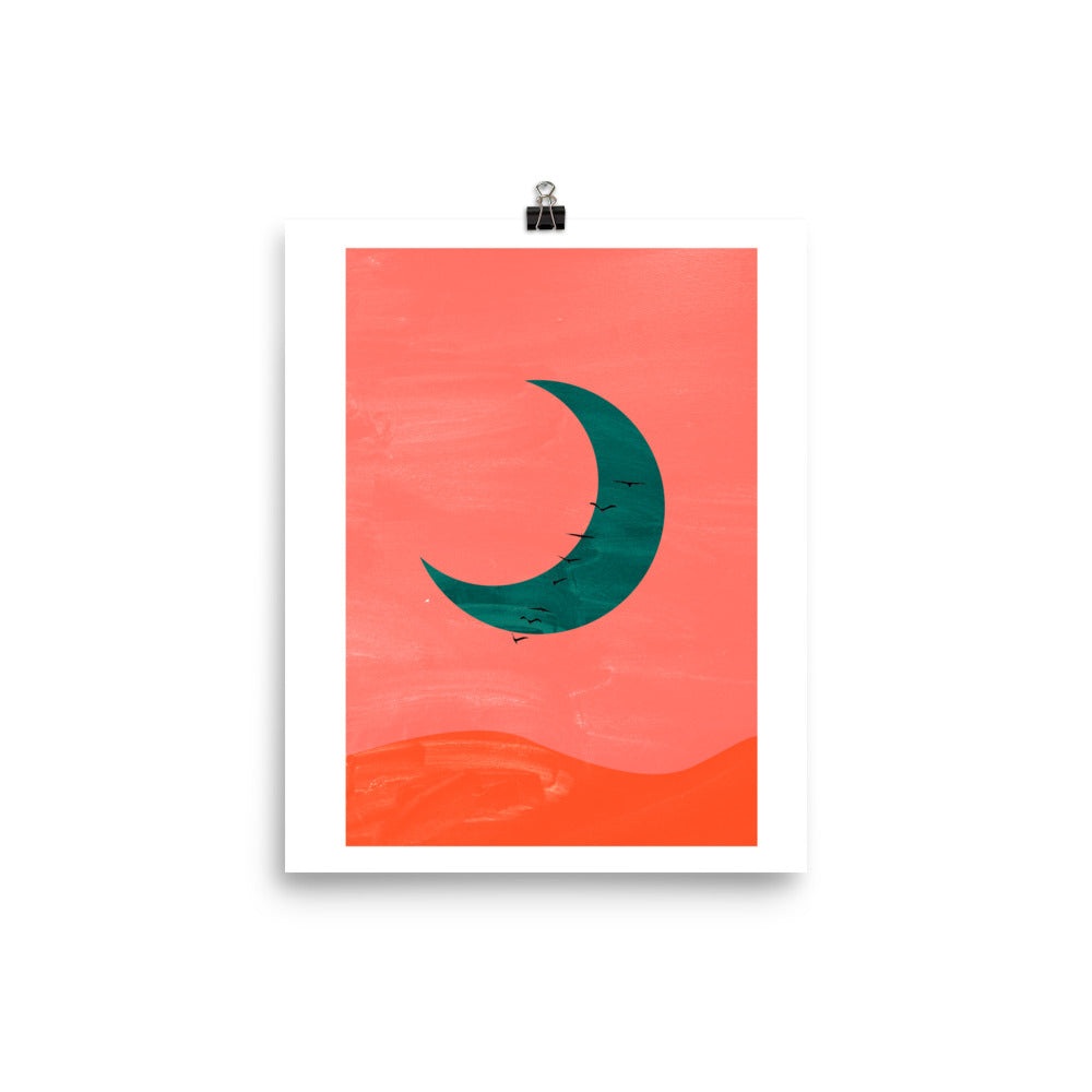 Crescent Moon Boho Framed Print