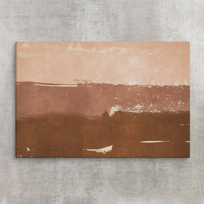 Mahogany Parallels Abstract Canvas Print