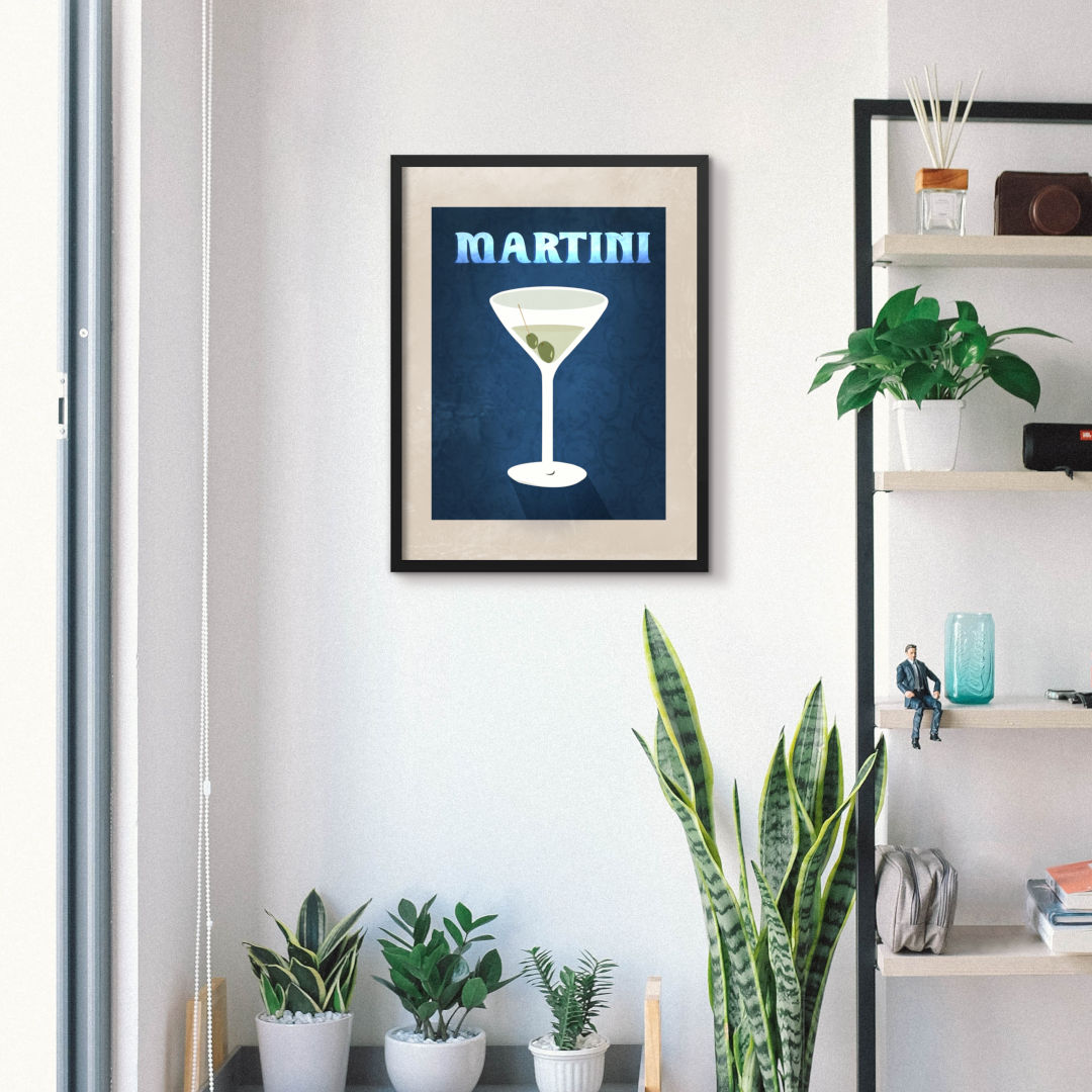 Martini Cocktail Poster Print