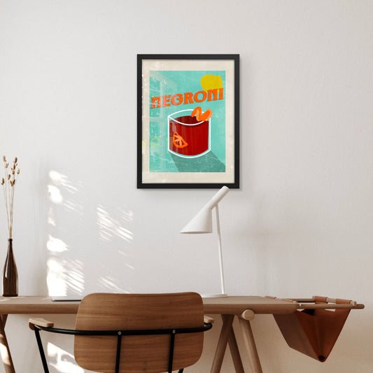 Negroni Cocktail Poster Print