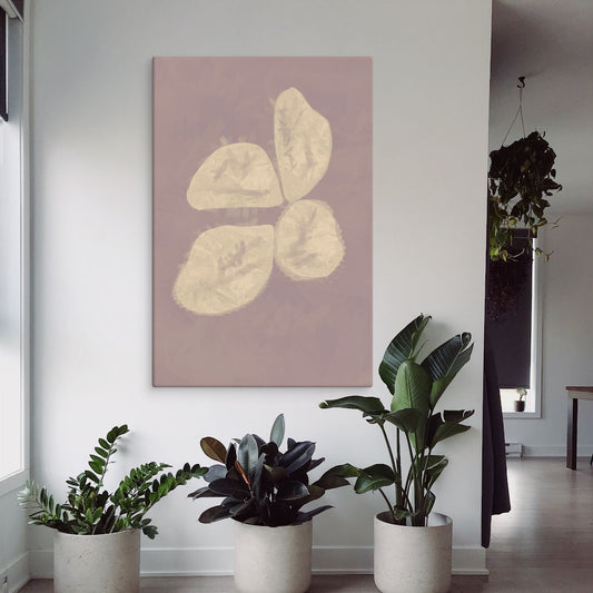 Neutral Floral Abstract Canvas Print