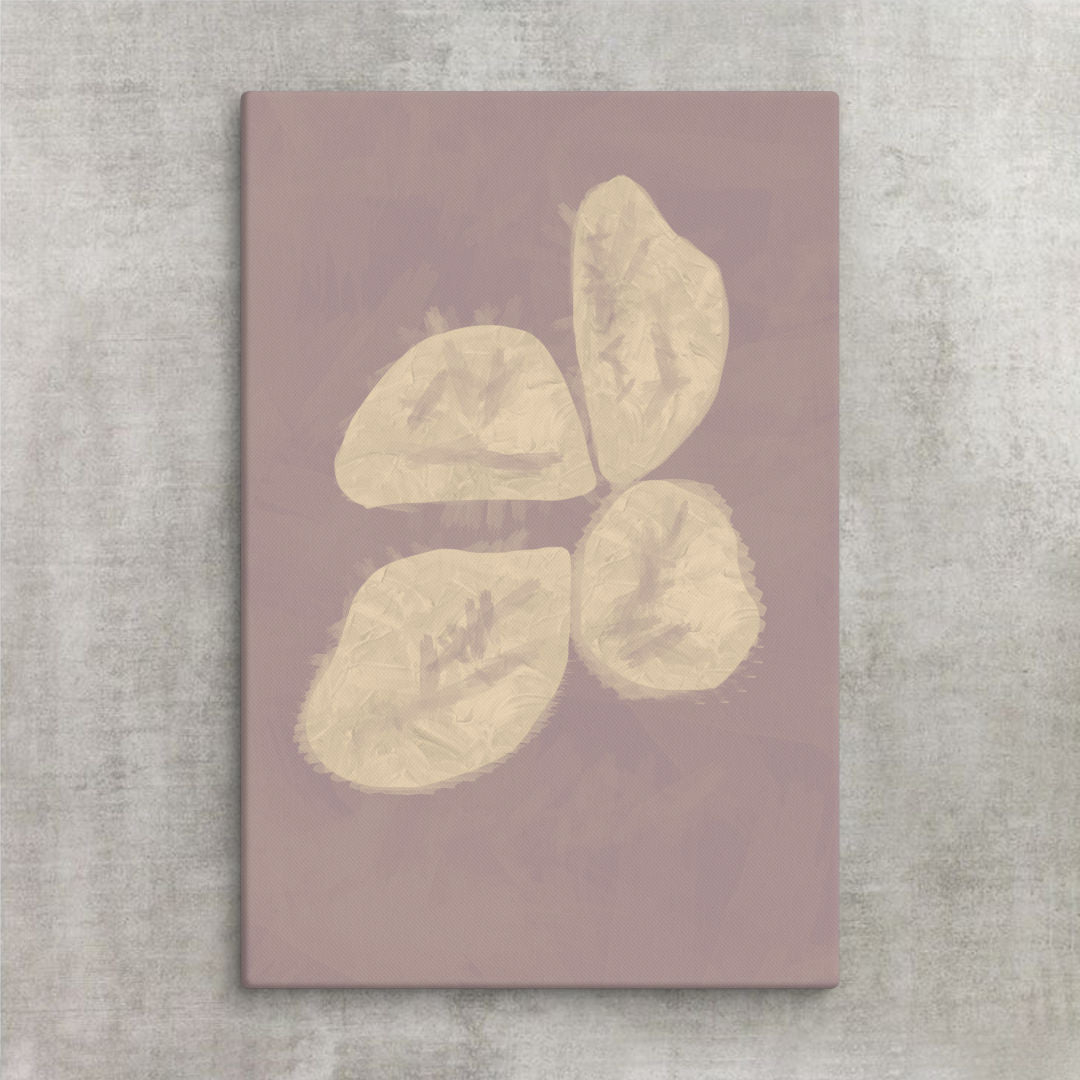 Neutral Floral Abstract Canvas Print