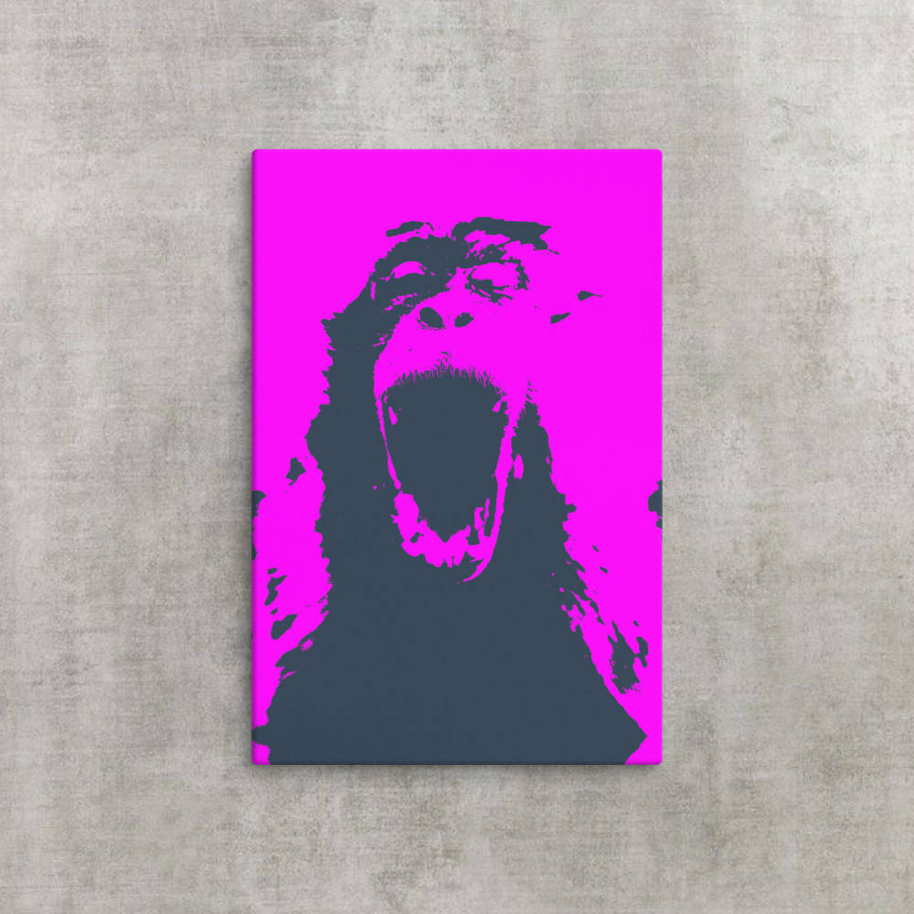 Screaming Monkey Canvas