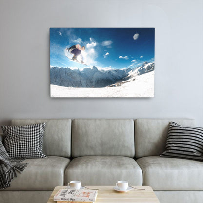 Extreme Snowboarder Canvas Print on wall 