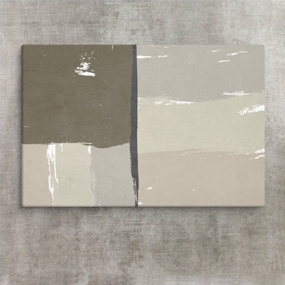 Tan Territories Abstract Canvas
