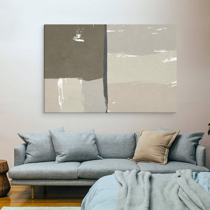 Tan Territories Abstract Canvas