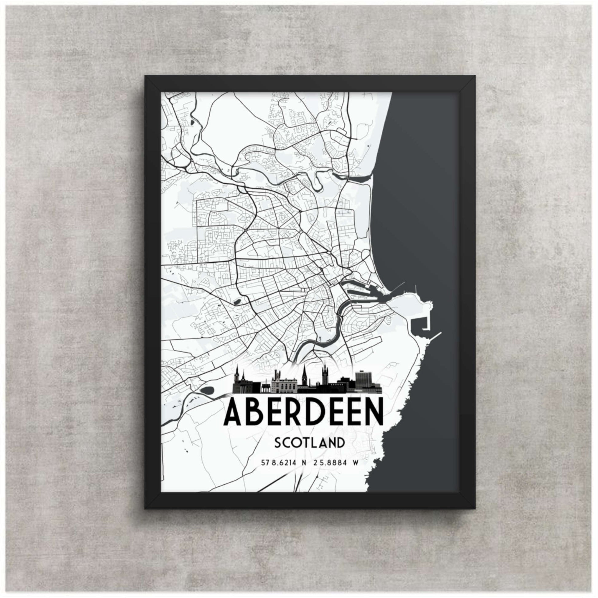 aberdeen map print