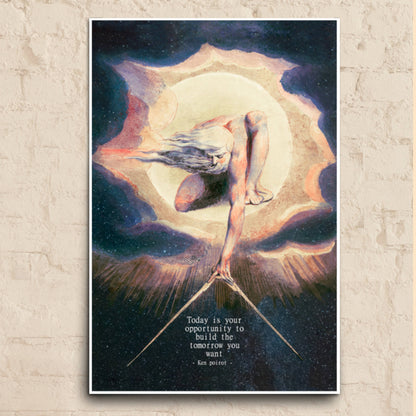 Ancient of Days Setting a Compass to the Earth (1794) Poster Print