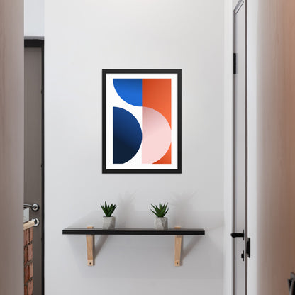 Bauhaus black framed wall art on wall
