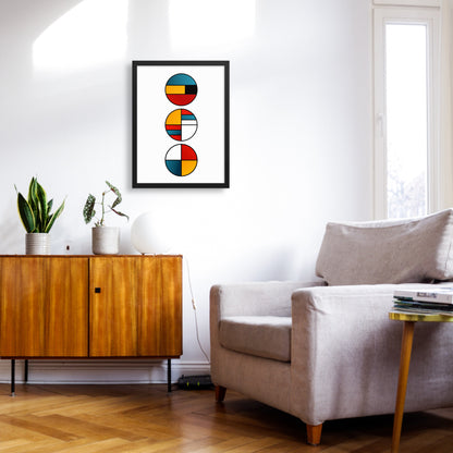 bauhaus black framed on wall 