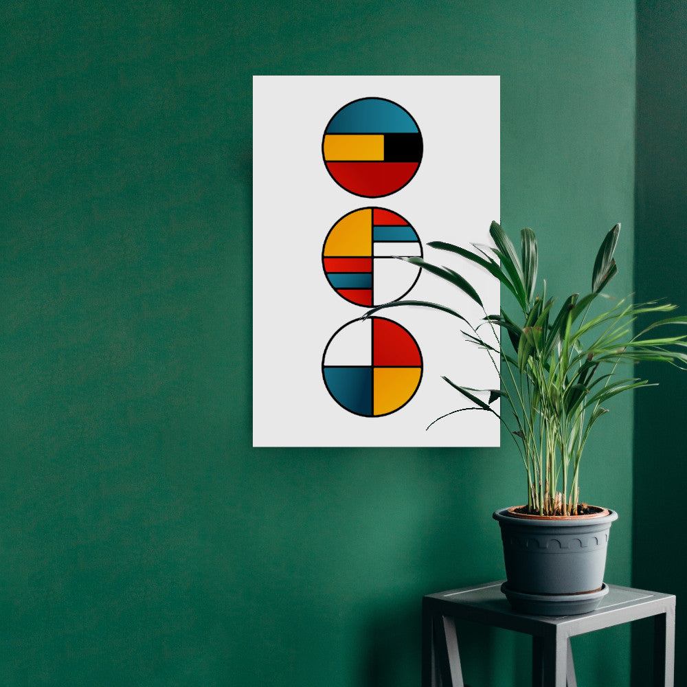 Bauhaus Concentric Poster Print