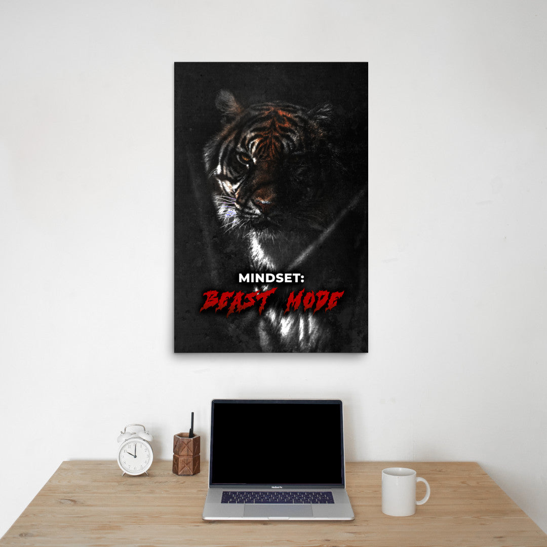 mindset beast mode motivational poster wall art 