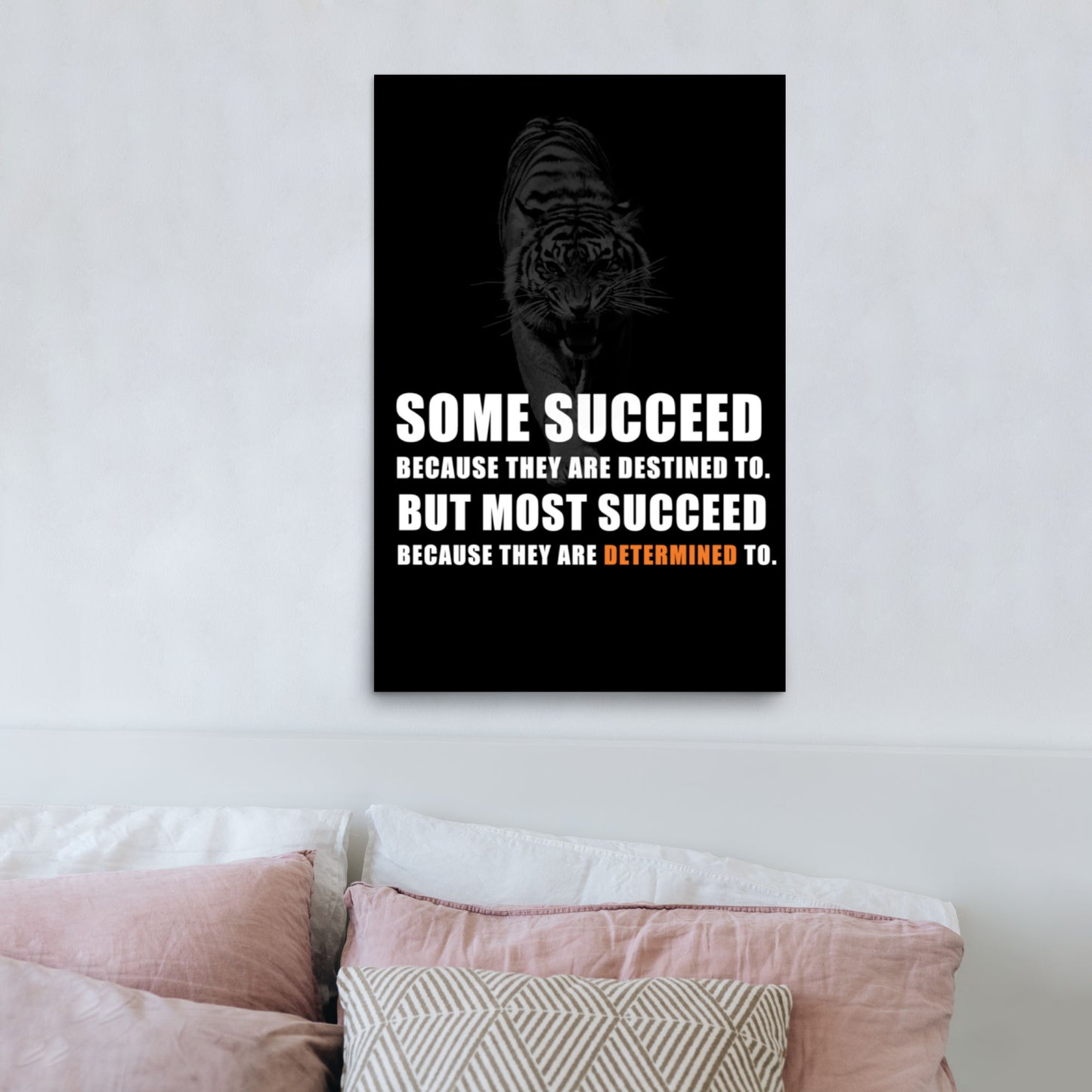 determined to succeed motivational poster print 