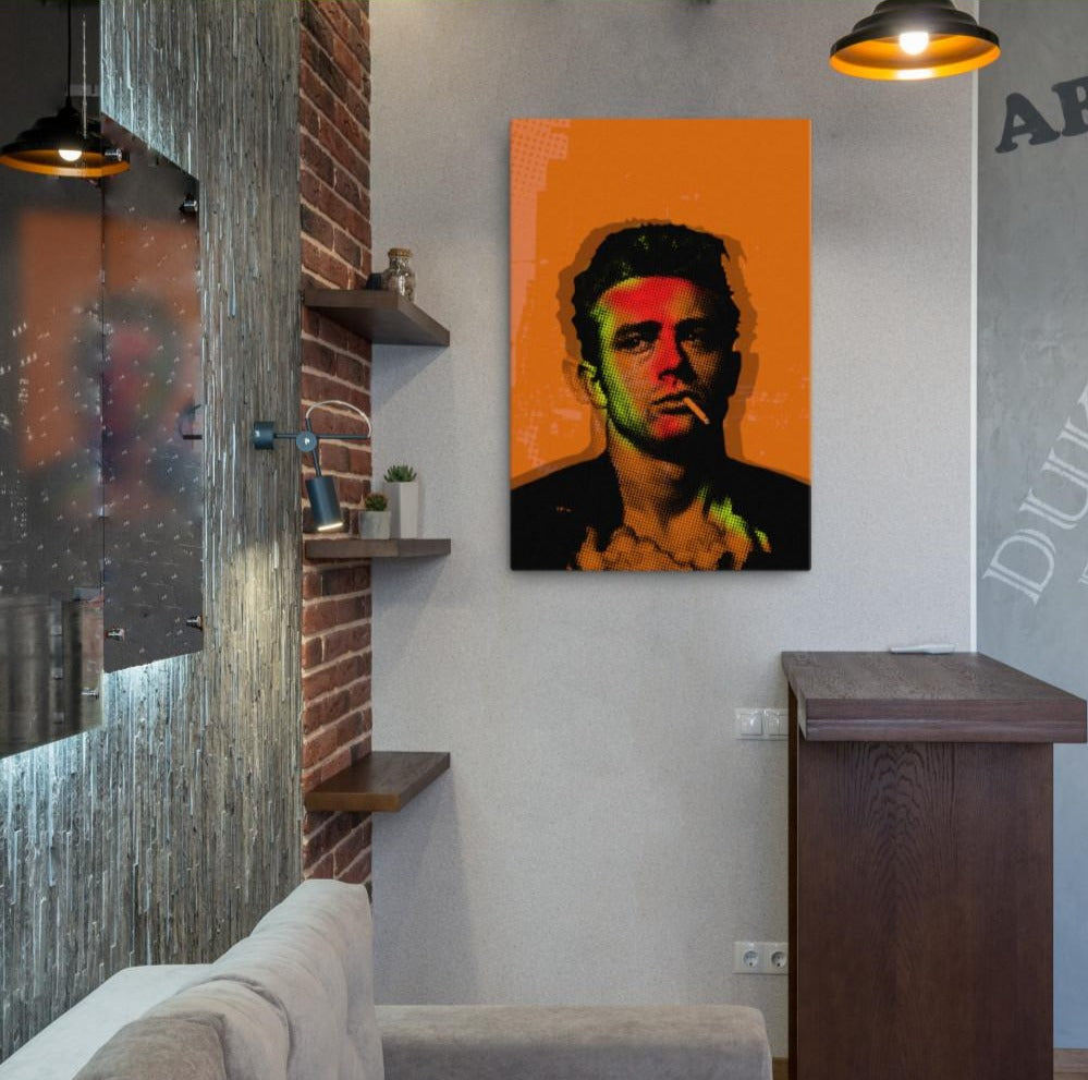 james dean vivid pop art canvas print 