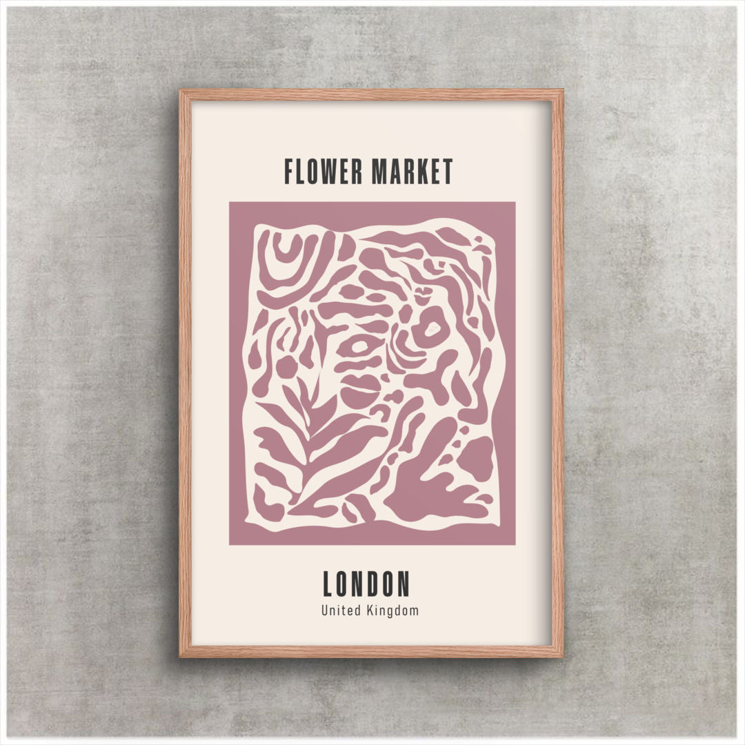 London Flower Market Framed Print