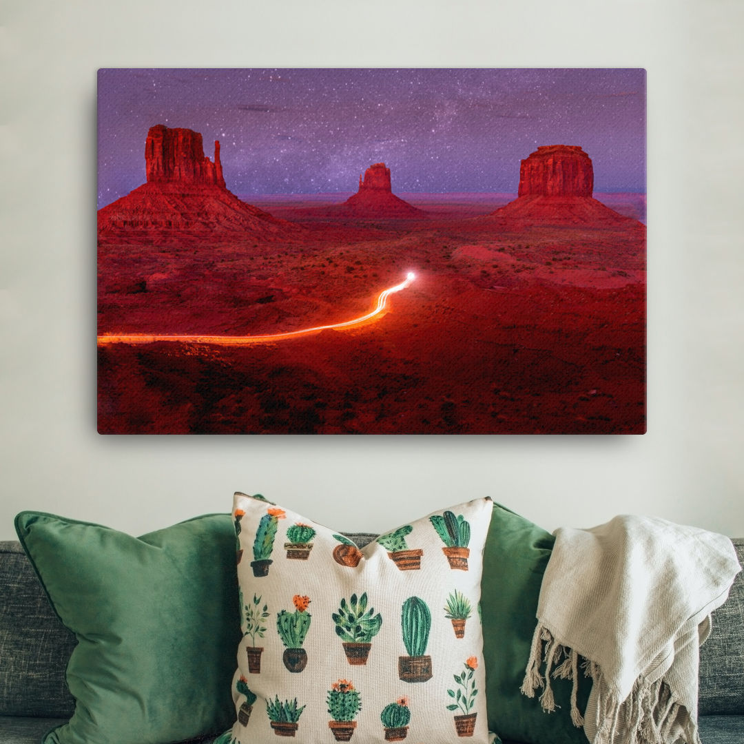 Oljato-Monument Valley, AZ, United States Galactic Sky Canvas Print