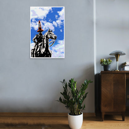 People make Glasgow poster wall art print on wall 