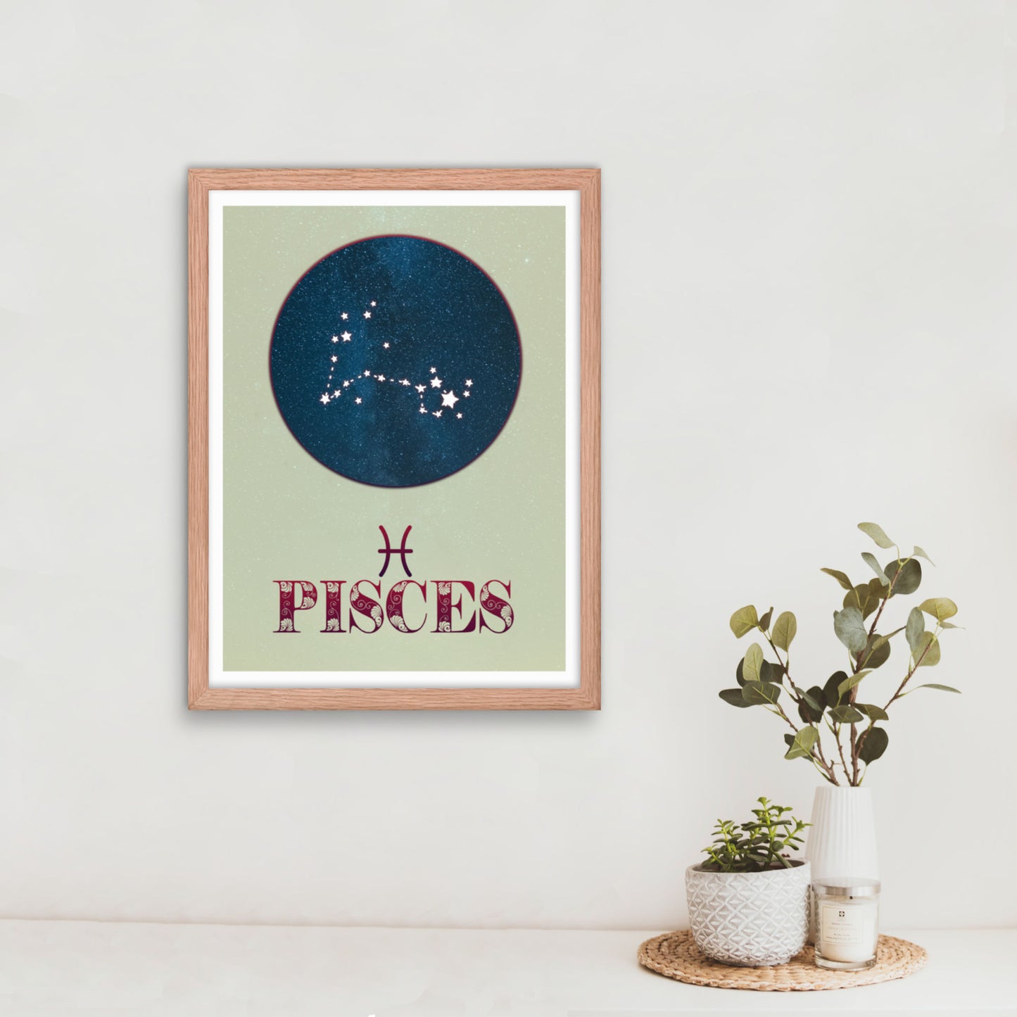 Libra zodiac star sign poster wall art print