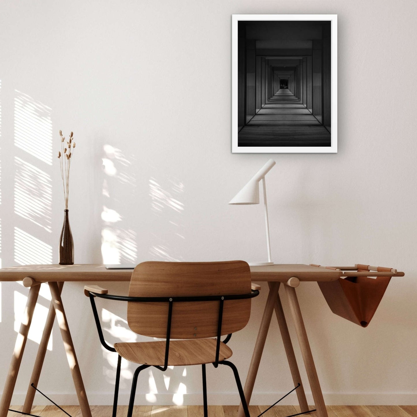 the alley white framed print: crofty prints