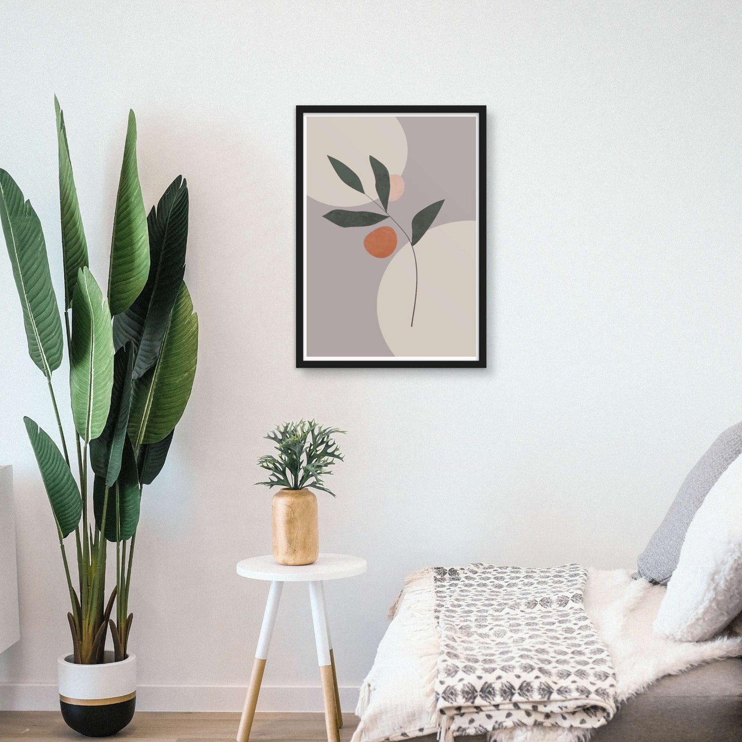 abstract floral framed wall art 