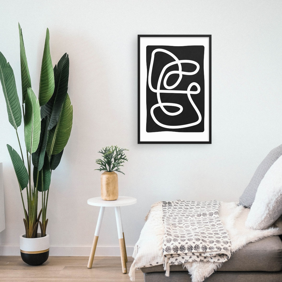 Abstract Line Art Framed Print