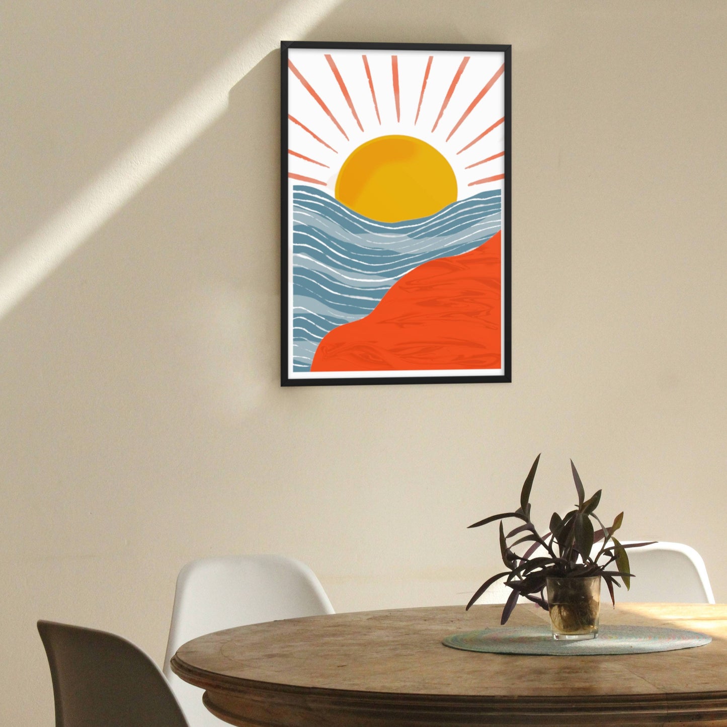 Abstract Sun Framed Print