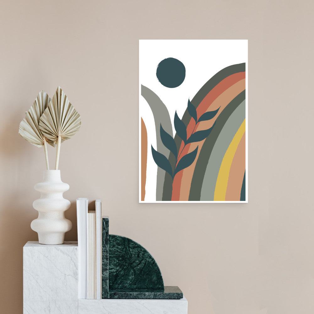 abstract nature illustration on wall