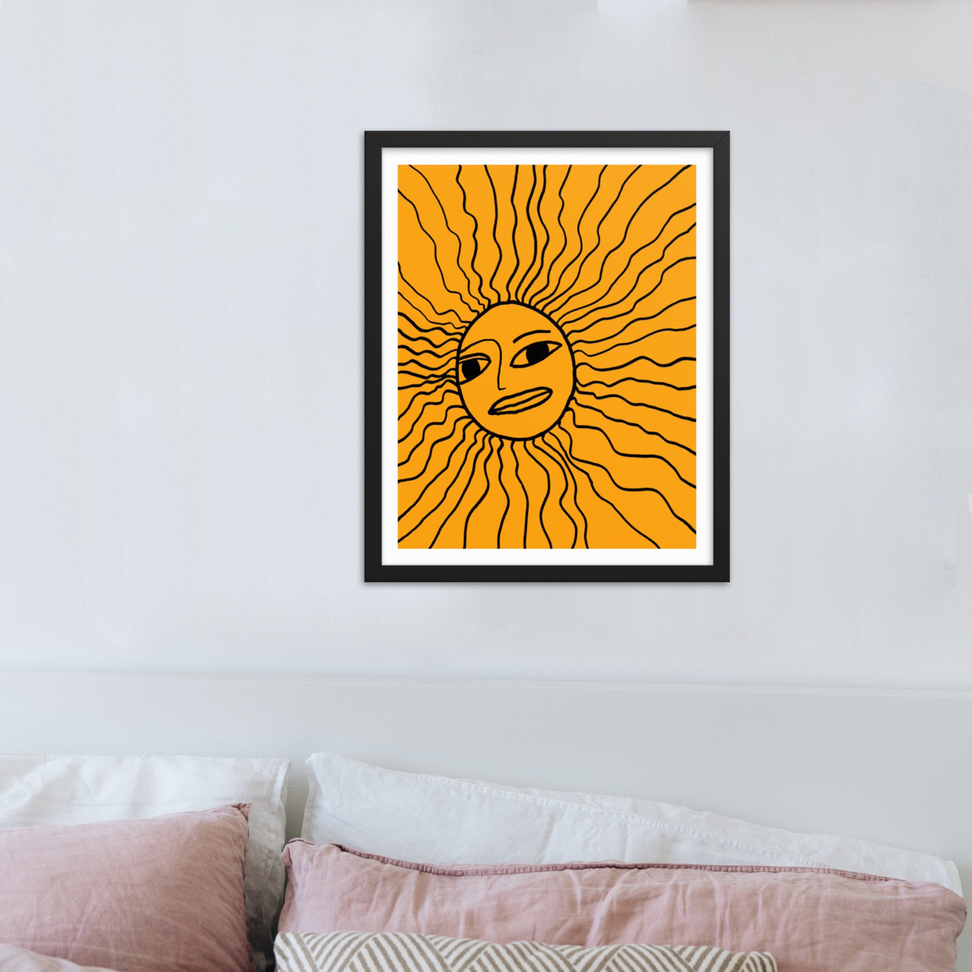 abstract sun framed mockup