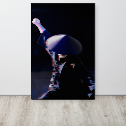 samurai canvas print wall art mock-up