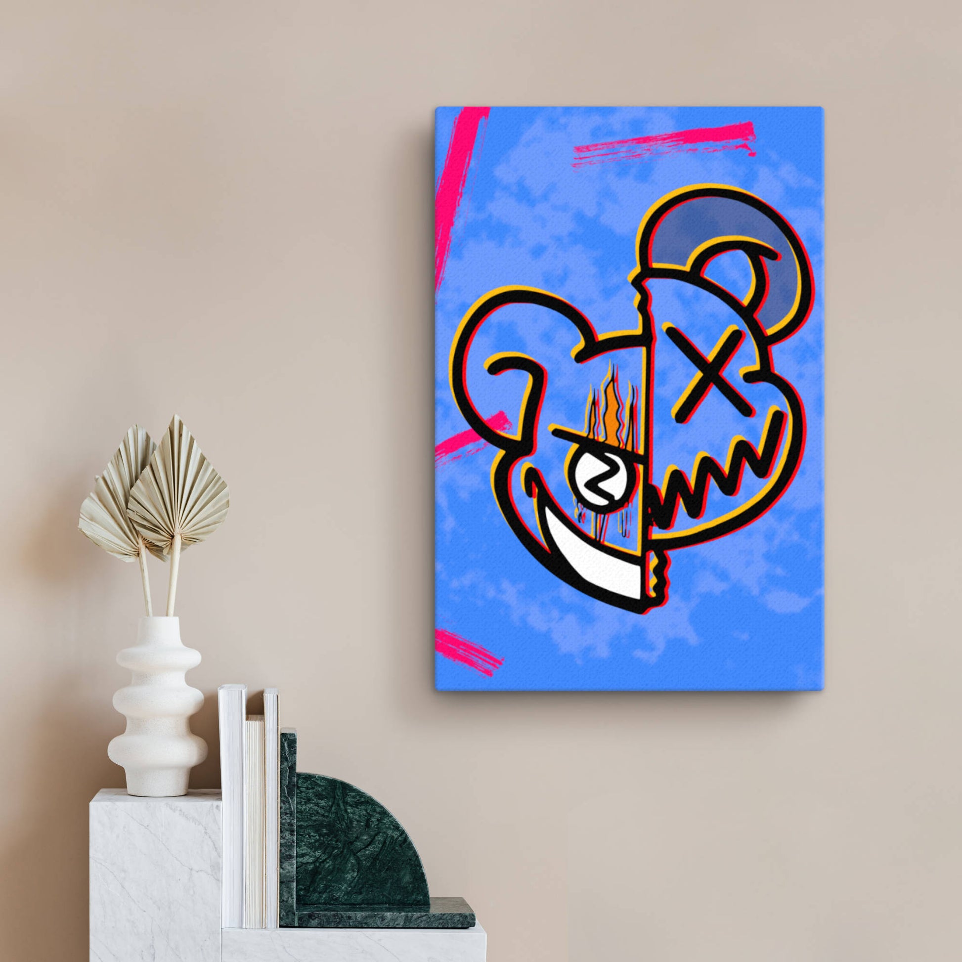 good mouse bad canvas wall art print 