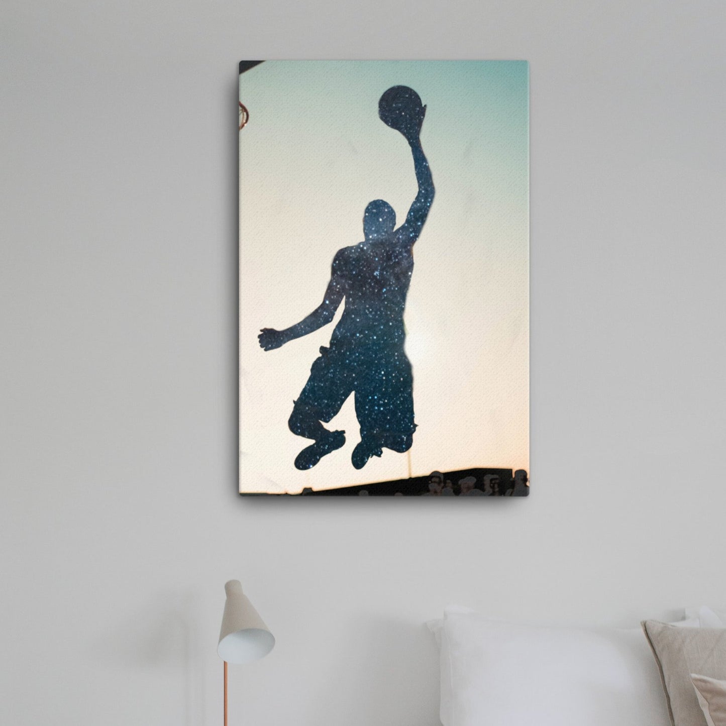 Galaxy Basketball Dunk Canvas Print