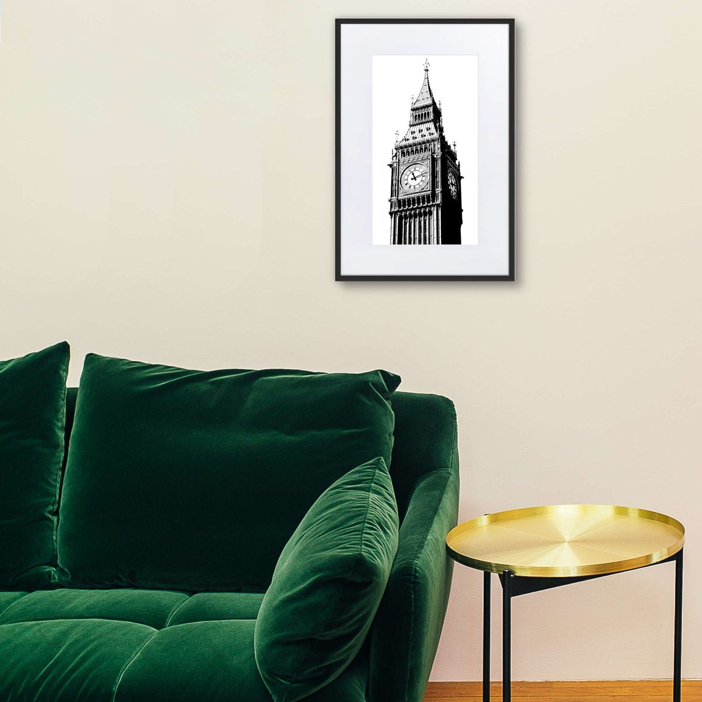 big ben black and white framed wall art 