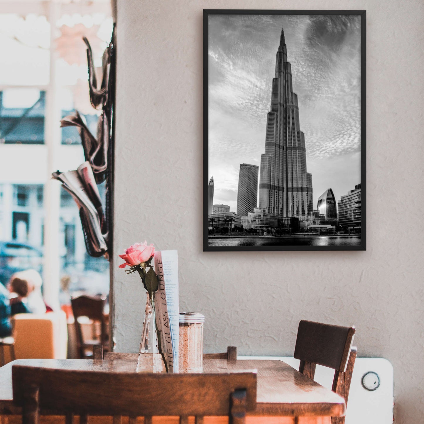 framed burj khalifa wall art print 