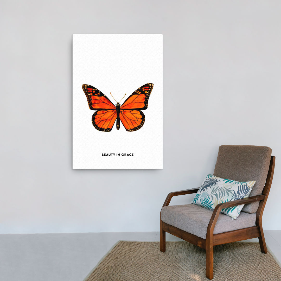 butterfly canvas wall art print 