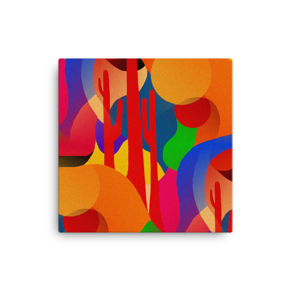 Abstract Cactus Canvas Print