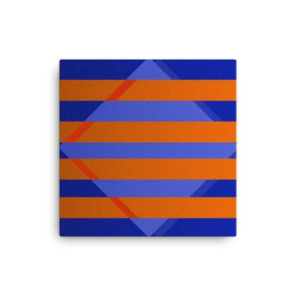 Blue & Orange Abstract Canvas Print