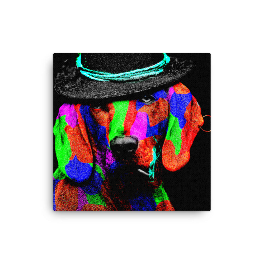 Smokin' Dog Canvas Print