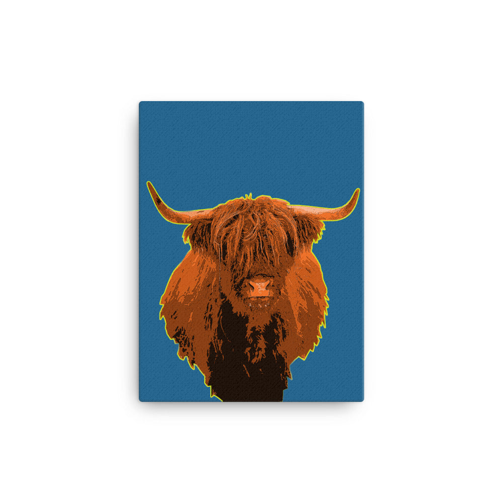 Highland Cow Art Canvas Print