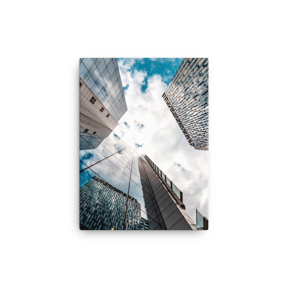 Buildings with Clear Sky Canvas Print