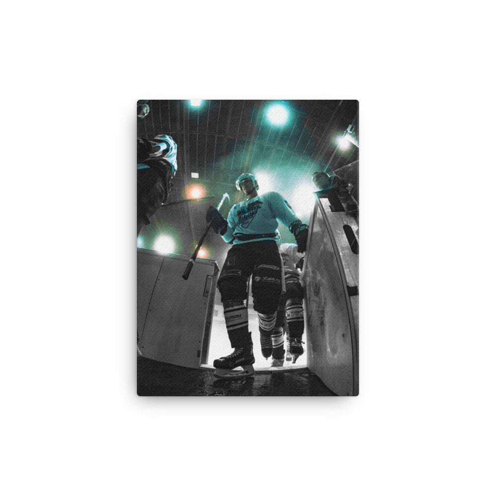 Under the Hockey Lights Canvas Print