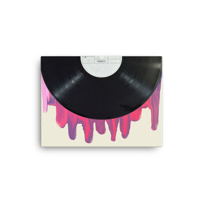 Vinyl with Dripping Paint Canvas Print