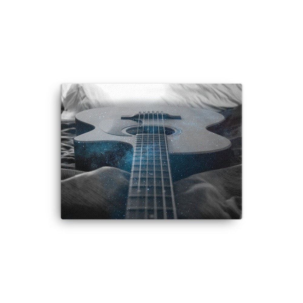 Galactic Acoustic Guitar Canvas Print