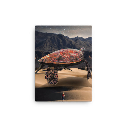 Sea Turtle in Desert Canvas Print